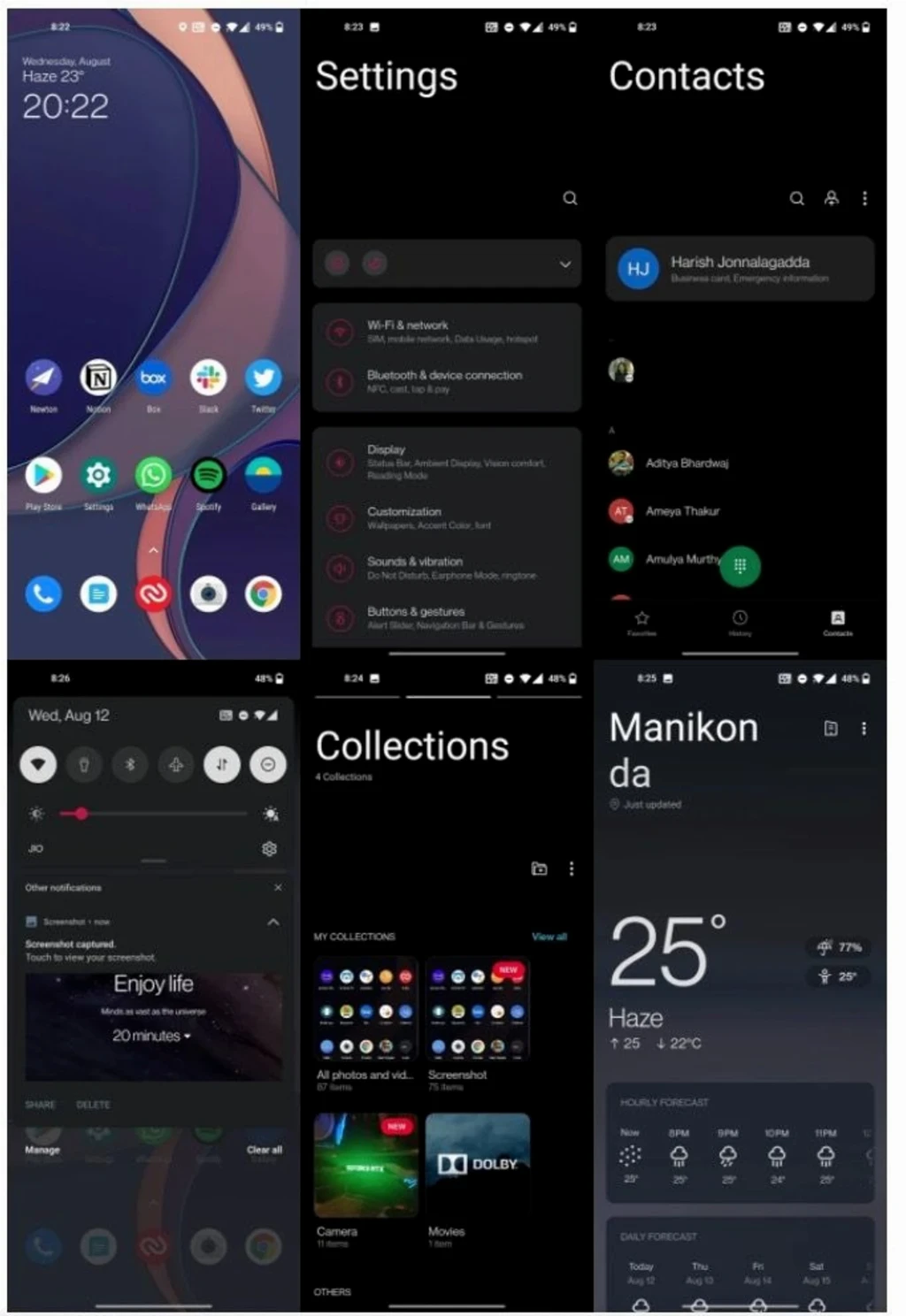 Скріншоти першої OxygenOS Скріншоти першої OxygenOS