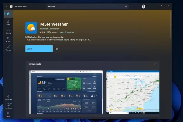 Стандартний додаток "Погода" у Windows 11 споживає в 5 разів більше оперативної пам'яті, ніж аналог у macOS