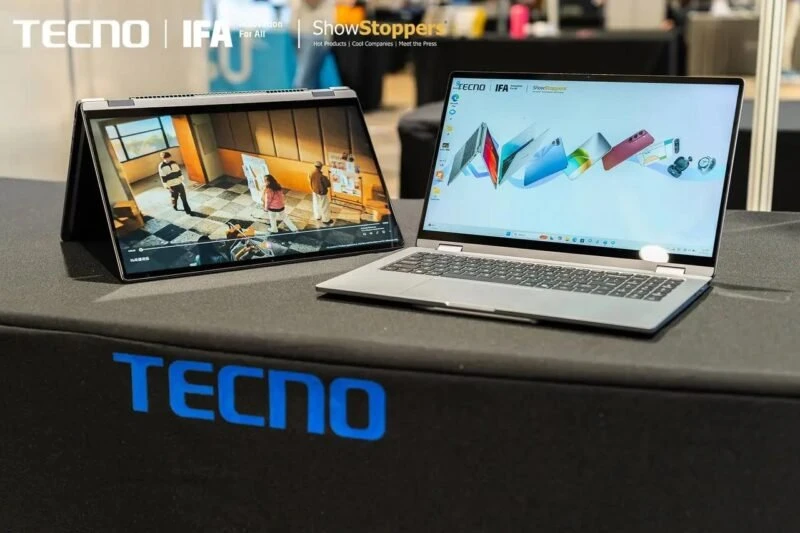 TECNO IFA 2026, TECNO MEGABOOK T15 360, TECNO MEGABOOK T15 360 Pro, TECNO CAMON Slim, TECNO CAMON Slim 5G, TECNO POVA 8 Pro 5G, TECNO 0 мм рамки, смартфон TECNO без рамок, ноутбук TECNO 360, MEGABOOK T15 360 ціна, CAMON Slim 5G характеристики, TECNO IFA 2026 ціна, TECNO Україна